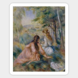 In the Meadow by Auguste Renoir Magnet